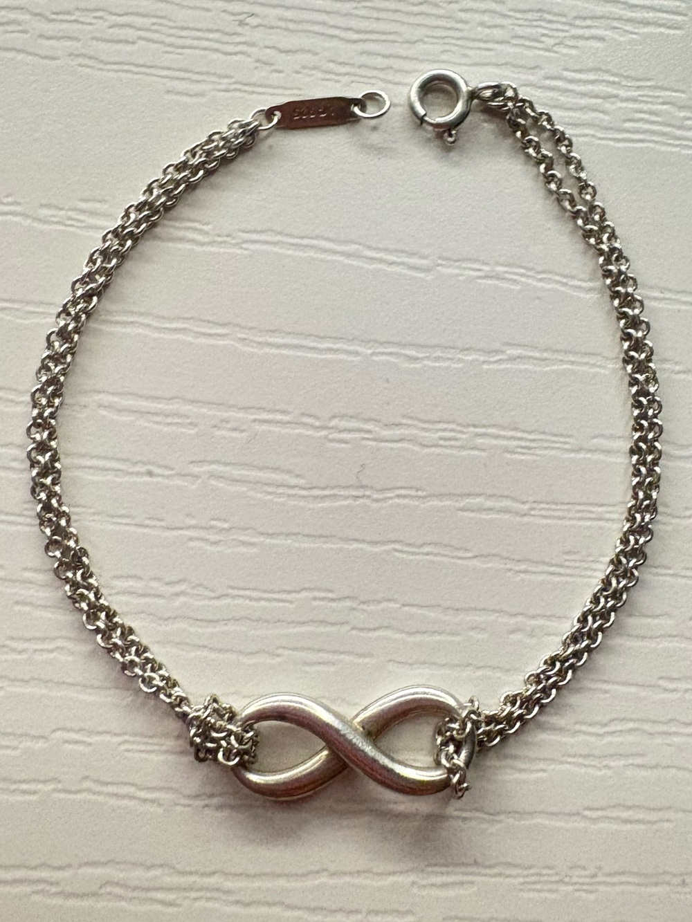 Tiffany & Co. Sterling Silver Double-Chain Infinity Bracelet